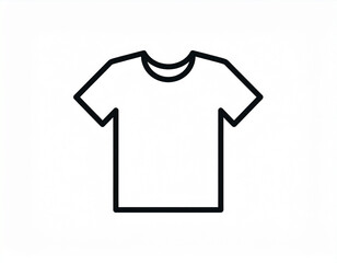 T-shirt outline icon vector