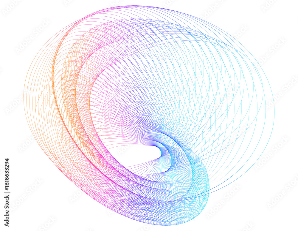 Poster design elements. a wave of many lines around the circumference of the ring. abstract circle wavy str