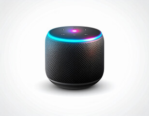 Obraz premium Voice assistant smart speaker outline icon vector .