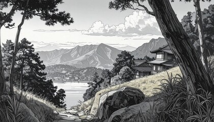 Majestic Japanese Mountain Landscape