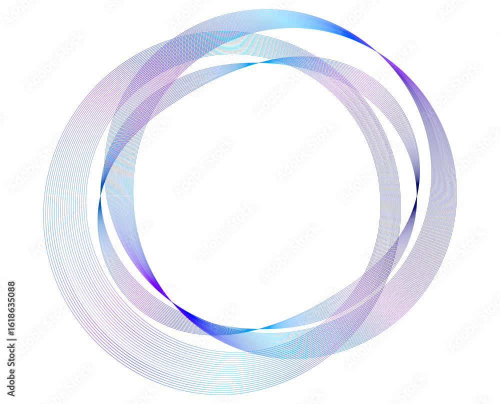 Poster design elements. a wave of many lines around the circumference of the ring. abstract circle wavy str