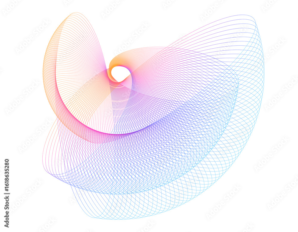 Poster design elements. a wave of many lines around the circumference of the ring. abstract circle wavy str