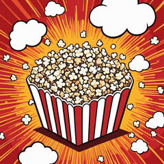 popcorn vector illustration
