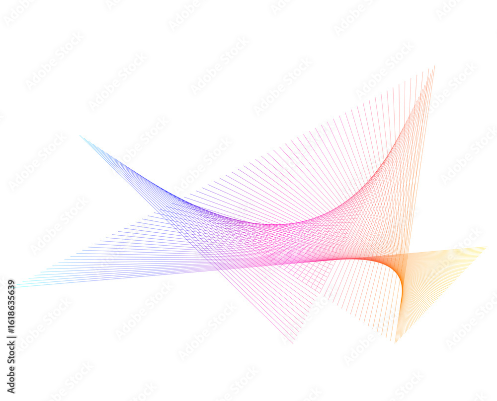 Poster design elements. a wave of many lines around the circumference of the ring. abstract circle wavy str