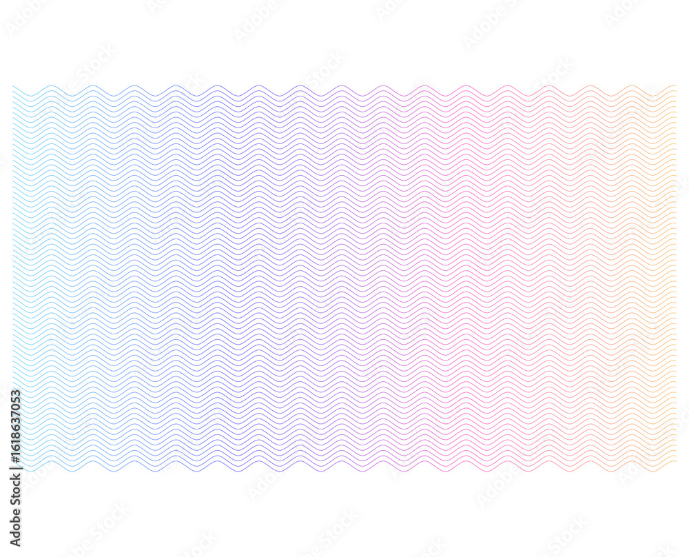 Wall mural design elements. wave of many sparkling lines. abstract vertical glow wavy stripes on a white backgr