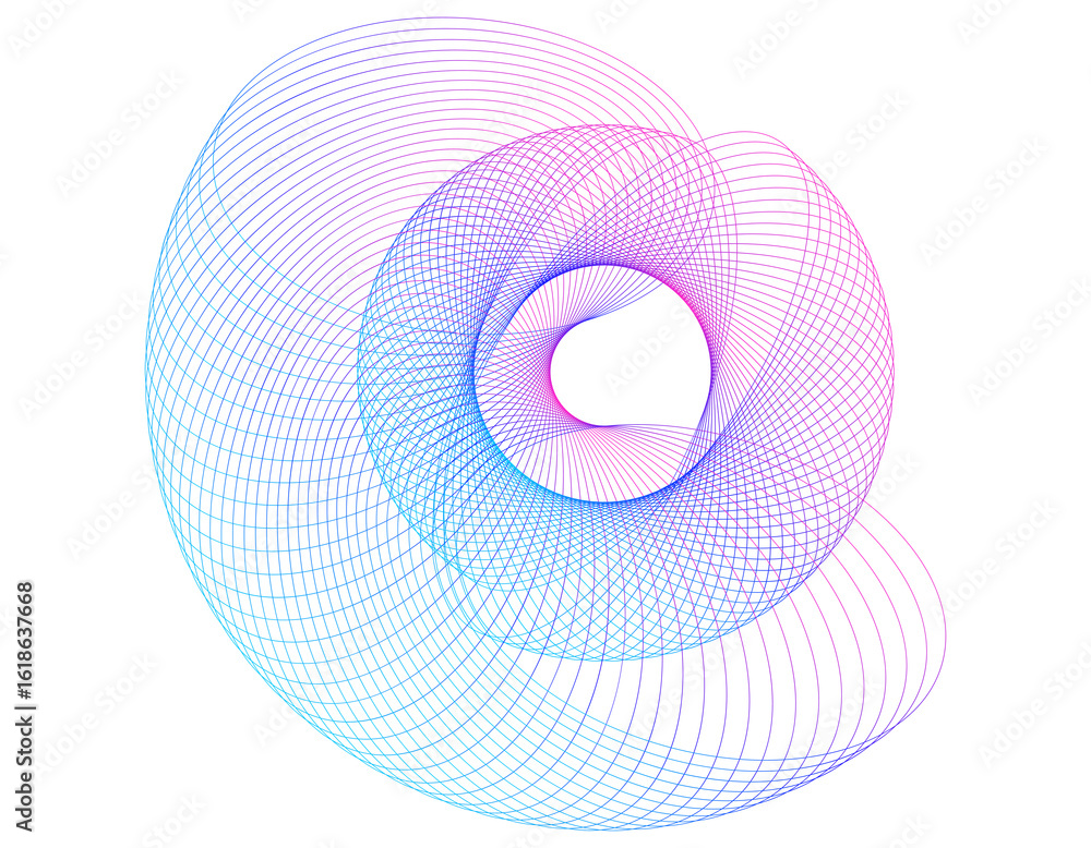 Poster design elements. a wave of many lines around the circumference of the ring. abstract circle wavy str