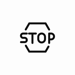 stop sign hexagon icon sign vector