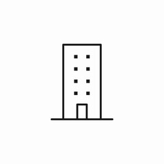 tall office building icon sign vector