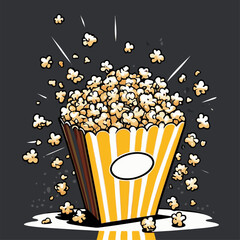 popcorn vector illustration
