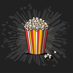popcorn vector illustration