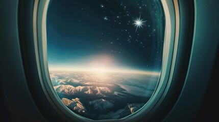 Fototapeta premium Earth view from plane