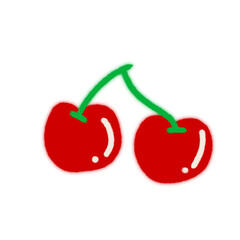 two red cherries