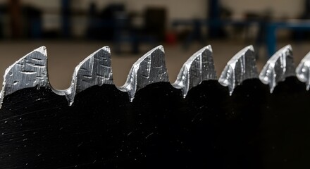 close up of a fork in a row