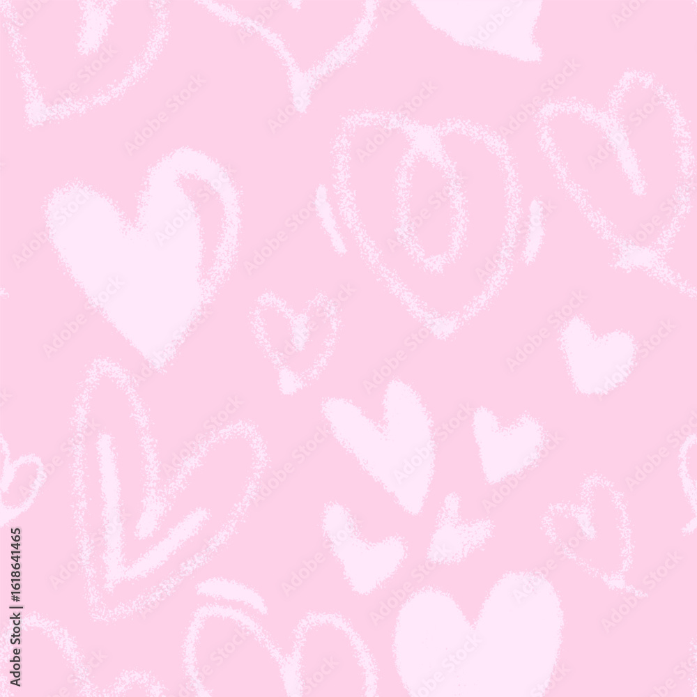 Poster vector seamless pattern. pink color graphic repeated background. wallpaper with outlined and fill he