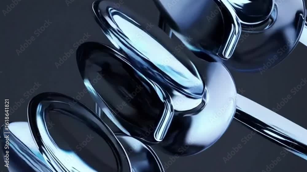 Poster abstract image featuring shiny silver spoons. these items are arranged in an artistic and appealing 
