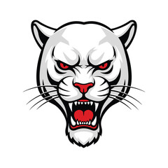 Tiger Head Tattoo. Mascot Creative Design, flat vector 