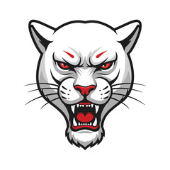 Tiger Head Tattoo. Mascot Creative Design, flat vector 