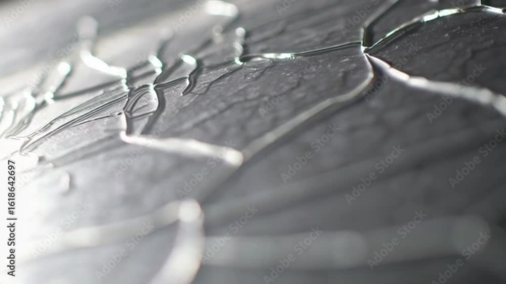 Poster abstract close-up of cracked surface with organic flowing lines. the patterns resemble a network or 