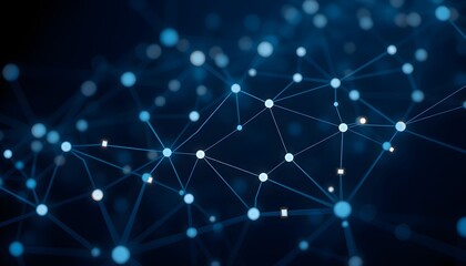 Fototapeta premium Abstract network of interconnected nodes, representing data flow and connections.