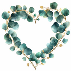 watercolor flower and leaves for decoration generative AI