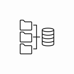 data organization structure icon sign vector