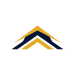 Vector art of abstract roof shape icon for real estate and architecture business, isolated on white background