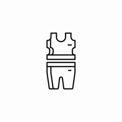 workout clothing set icon sign vector