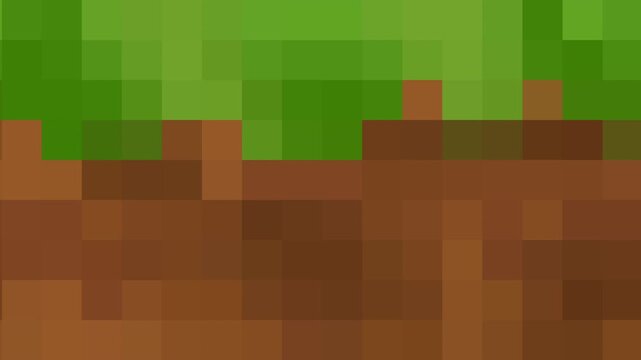 crafting cube video game abstract background loop pixel art mining resources world 