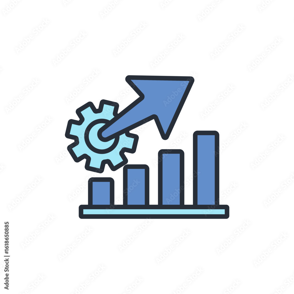 Poster progress icon. vector.editable stroke.linear style sign for use web design,logo.symbol illustration.