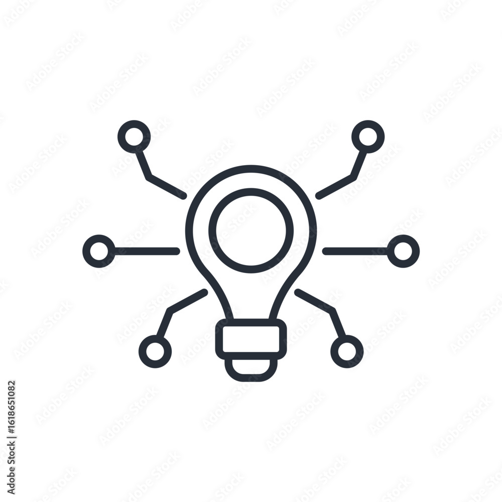Poster idea generation icon. vector.editable stroke.linear style sign for use web design,logo.symbol illust