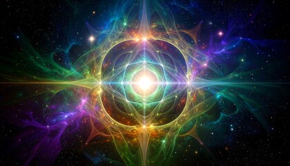 Obraz premium Colorful cosmic energy field