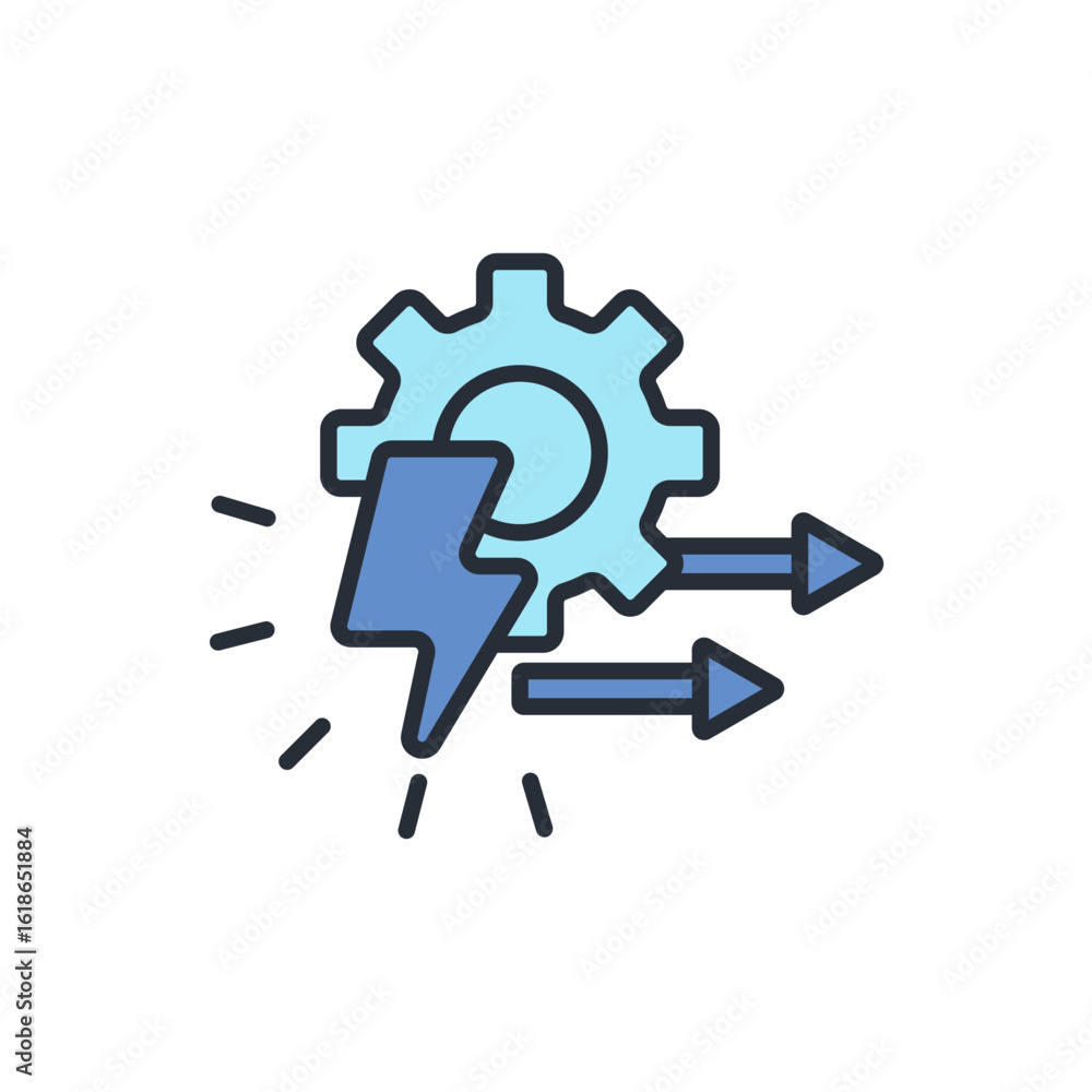 Poster disruption icon. vector.editable stroke.linear style sign for use web design,logo.symbol illustratio