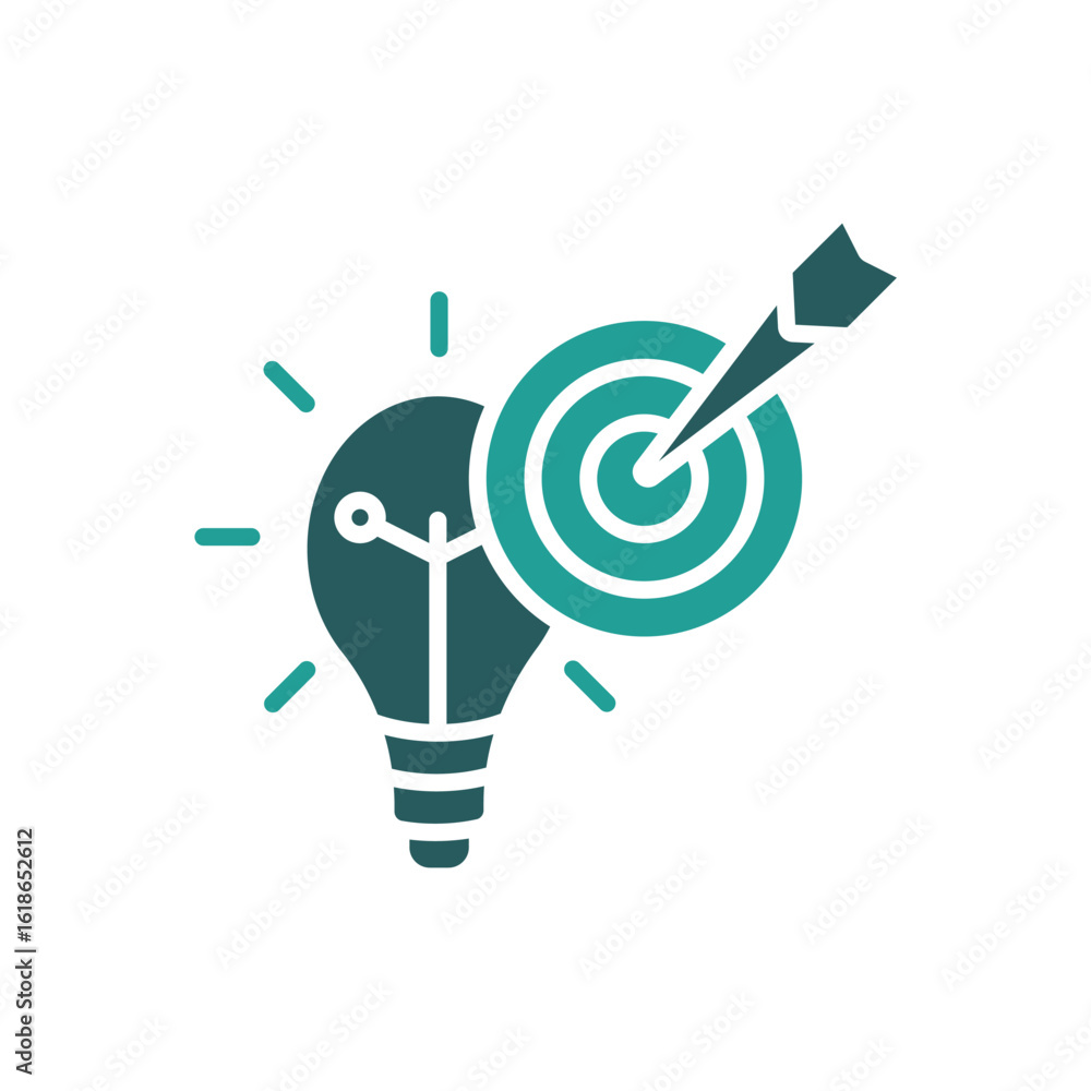 Poster creative solution icon. vector.editable stroke.linear style sign for use web design,logo.symbol illu