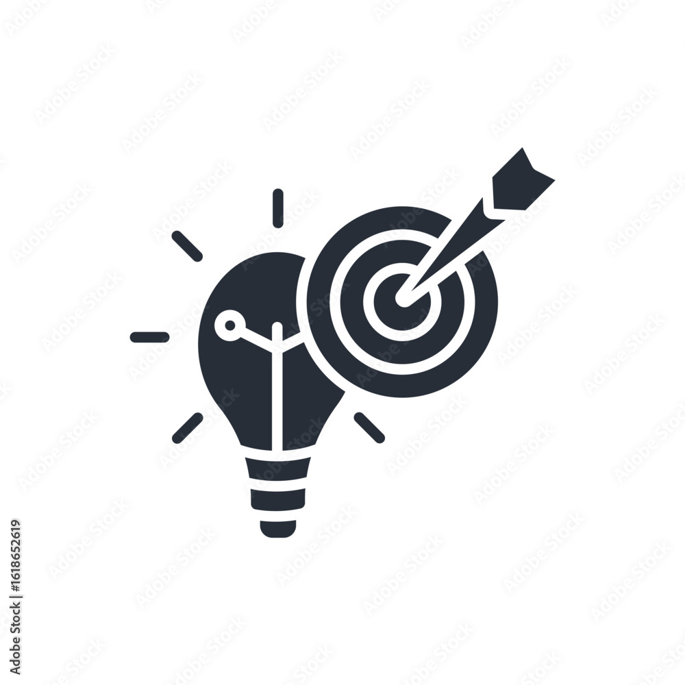 Poster creative solution icon. vector.editable stroke.linear style sign for use web design,logo.symbol illu