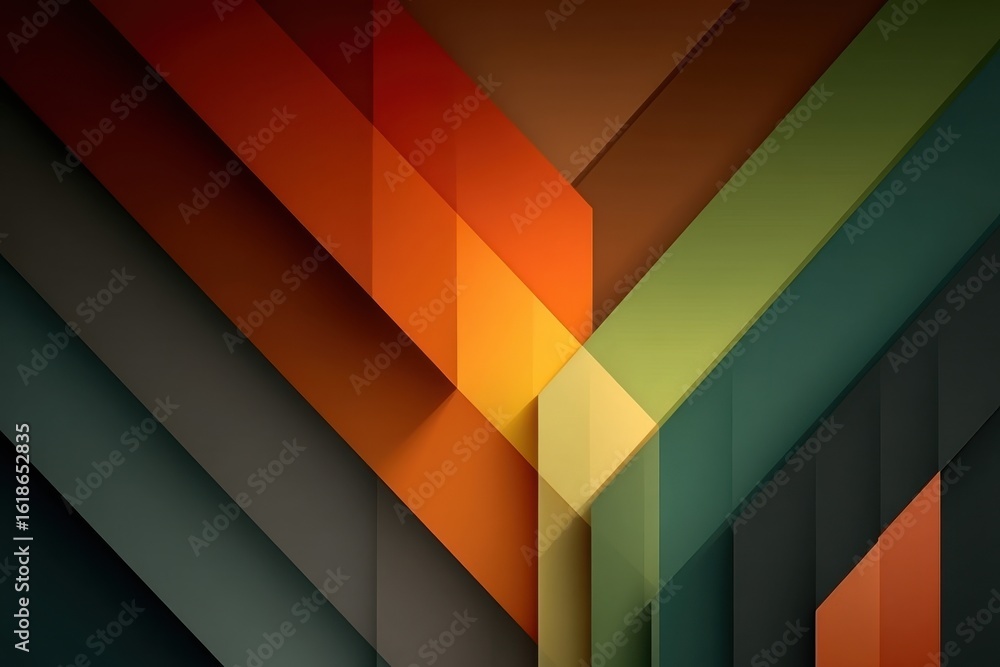 Poster abstract geometric pattern with sharp angles and vibrant colors