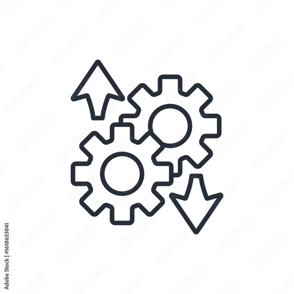 Poster development icon. vector.editable stroke.linear style sign for use web design,logo.symbol illustrati