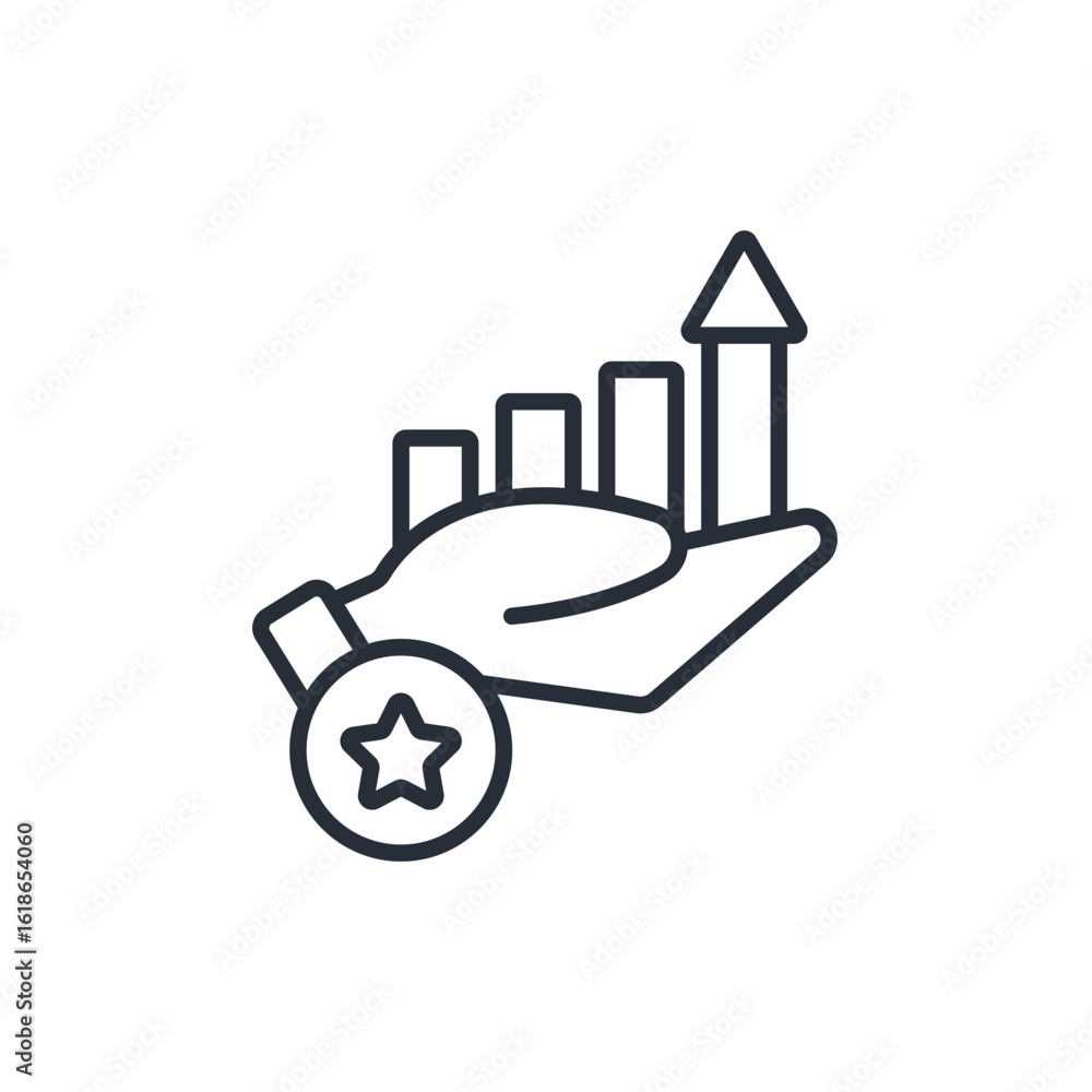 Poster value creation icon. vector.editable stroke.linear style sign for use web design,logo.symbol illustr
