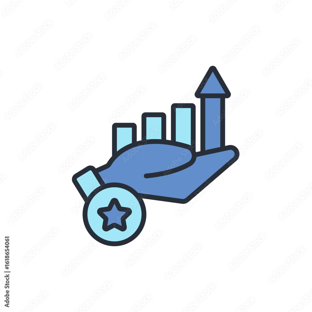 Poster value creation icon. vector.editable stroke.linear style sign for use web design,logo.symbol illustr