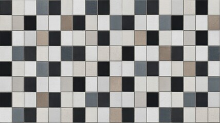 Fototapeta premium Elegant Multicolor Checkerboard Tiles for Modern Interior and Floor Design