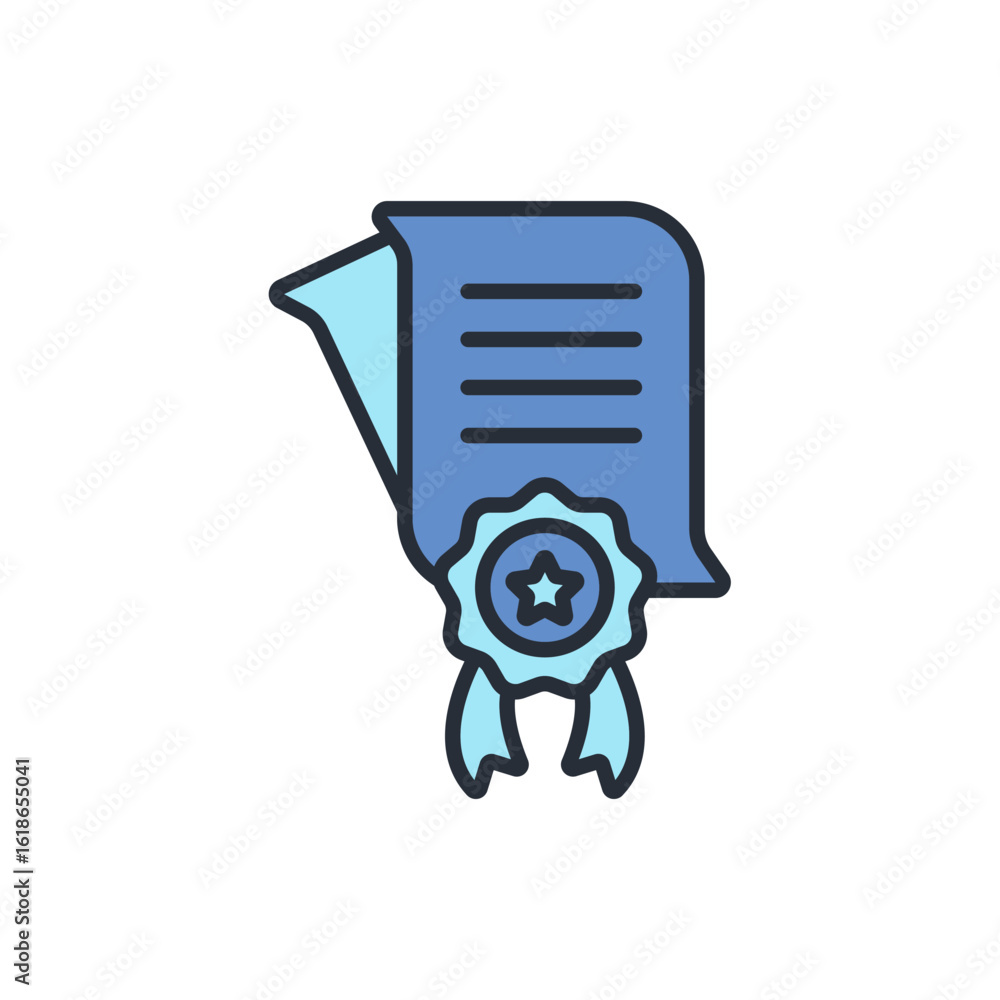 Poster patent icon. vector.editable stroke.linear style sign for use web design,logo.symbol illustration.