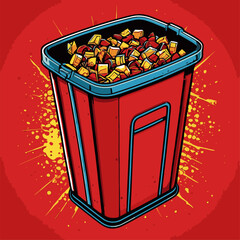 trash can vector illustration