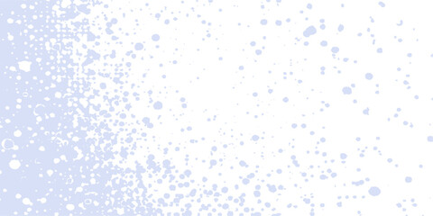 Abstract blue background with falling snowflakes and water drops, a cold winter design