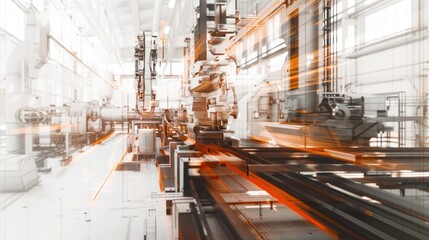 Naklejka premium Modern manufacturing facility