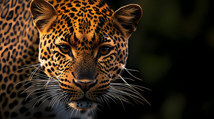 Closeup Portrait Of A Leopard In Natural Habitat