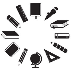 School education icon set