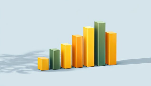 Colorful bar graph illustration on a light background.
