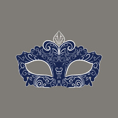Ornate carnival mask illustration.eps