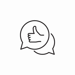 feedback thumbs up icon sign vector