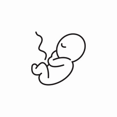 fetus baby embryo icon sign vector