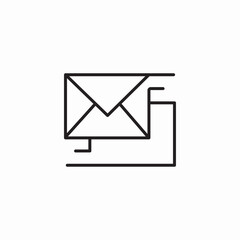 mail delivery service icon sign vector